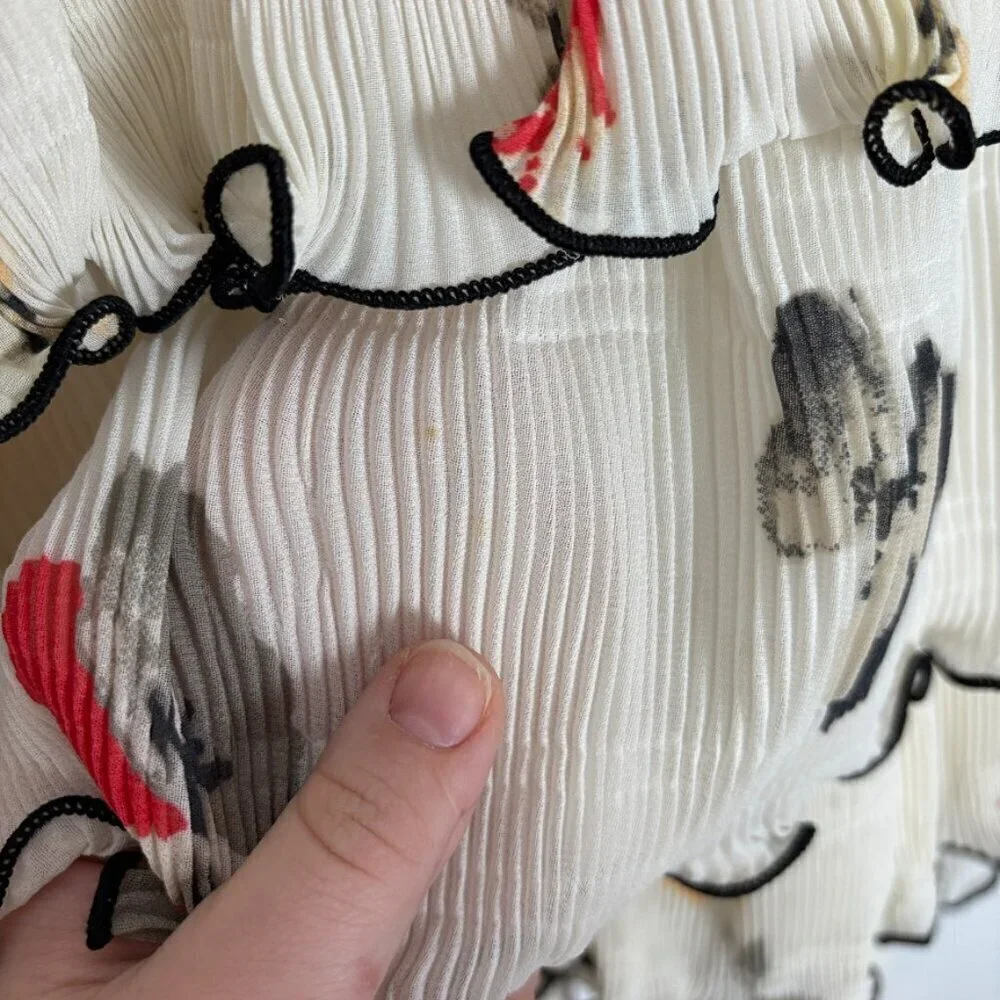 GANNI Size: 34 US Size: 2 Style 1729 Lowell Floral Print Tiered Mini Dress - Picture 15 of 15